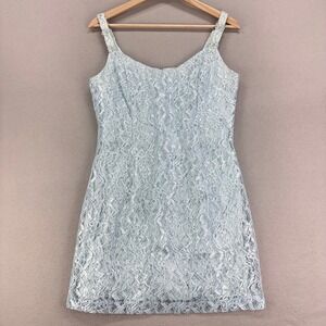 Vintage Scott McClintock Dress Womens‎ 10 Tiffany Blue Lace Beaded Fairy USA